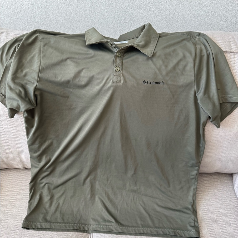 Columbia Sage Green Polo Shirt